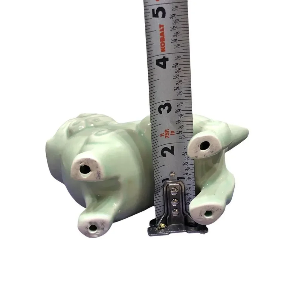 Foo Dog Candle Holder—VNT MCM Celadon Green Asian Style Figure